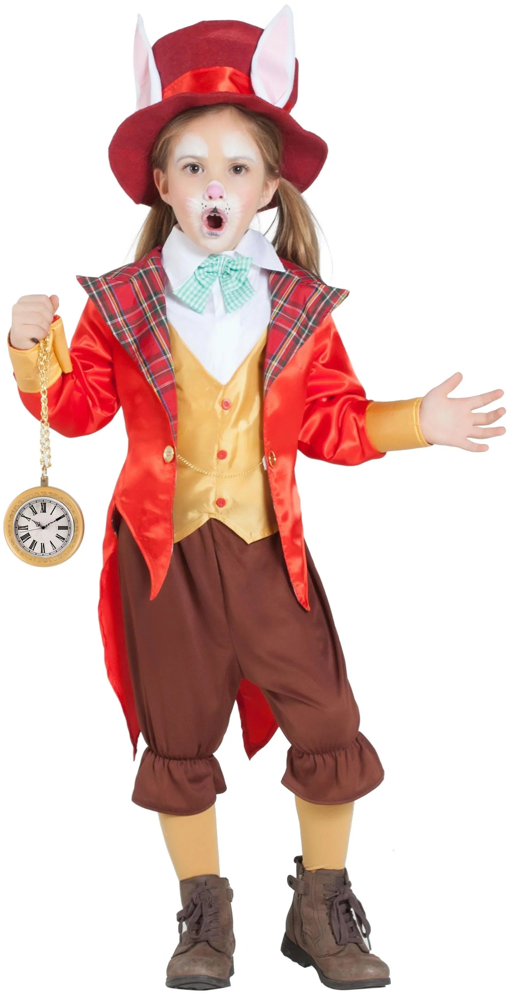 Disfraz de Conejo de Alicia con Chaqueta para Niña Alicia en el País de las Maravillas Kimokawaii